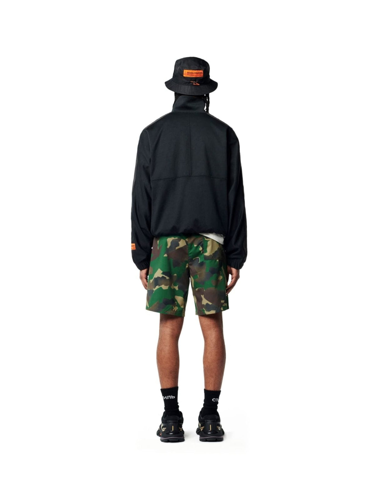HERON PRESTON Camouflage Logo Patch Mini Swim Shorts