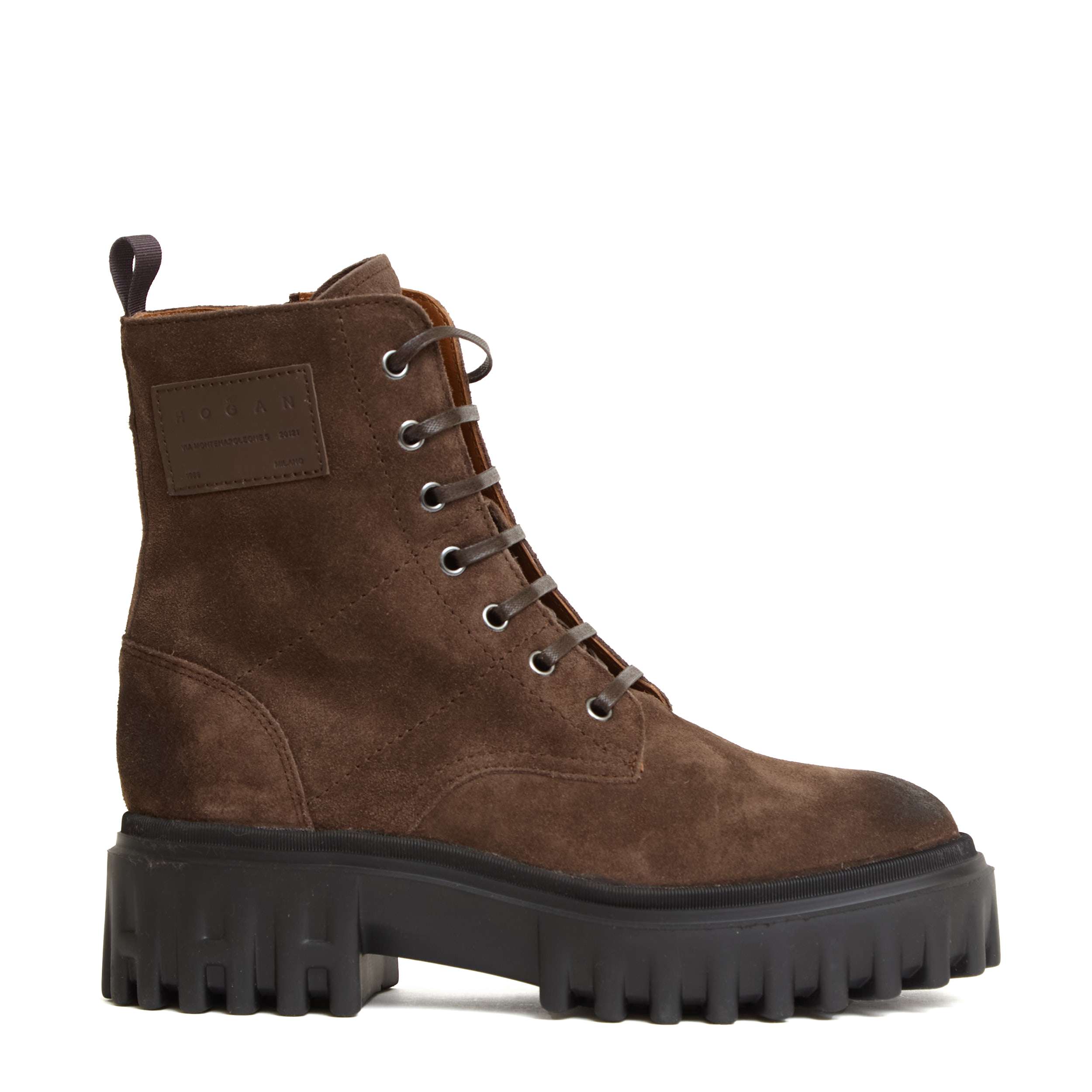 HOGAN Chic Suede Ankle Boots with Zipper - 7.6 cm Height