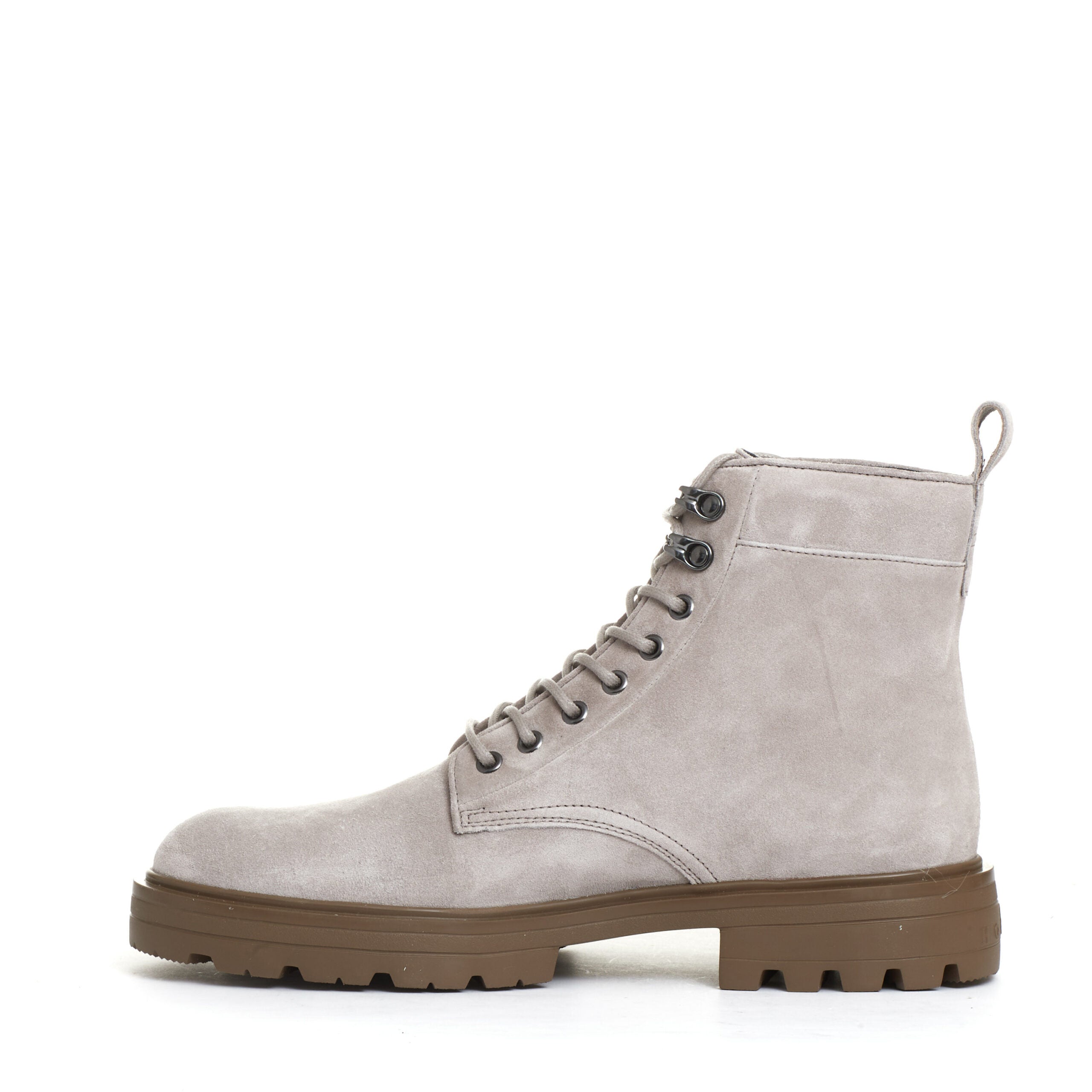 HOGAN Lace-Up Suede Ankle Boots