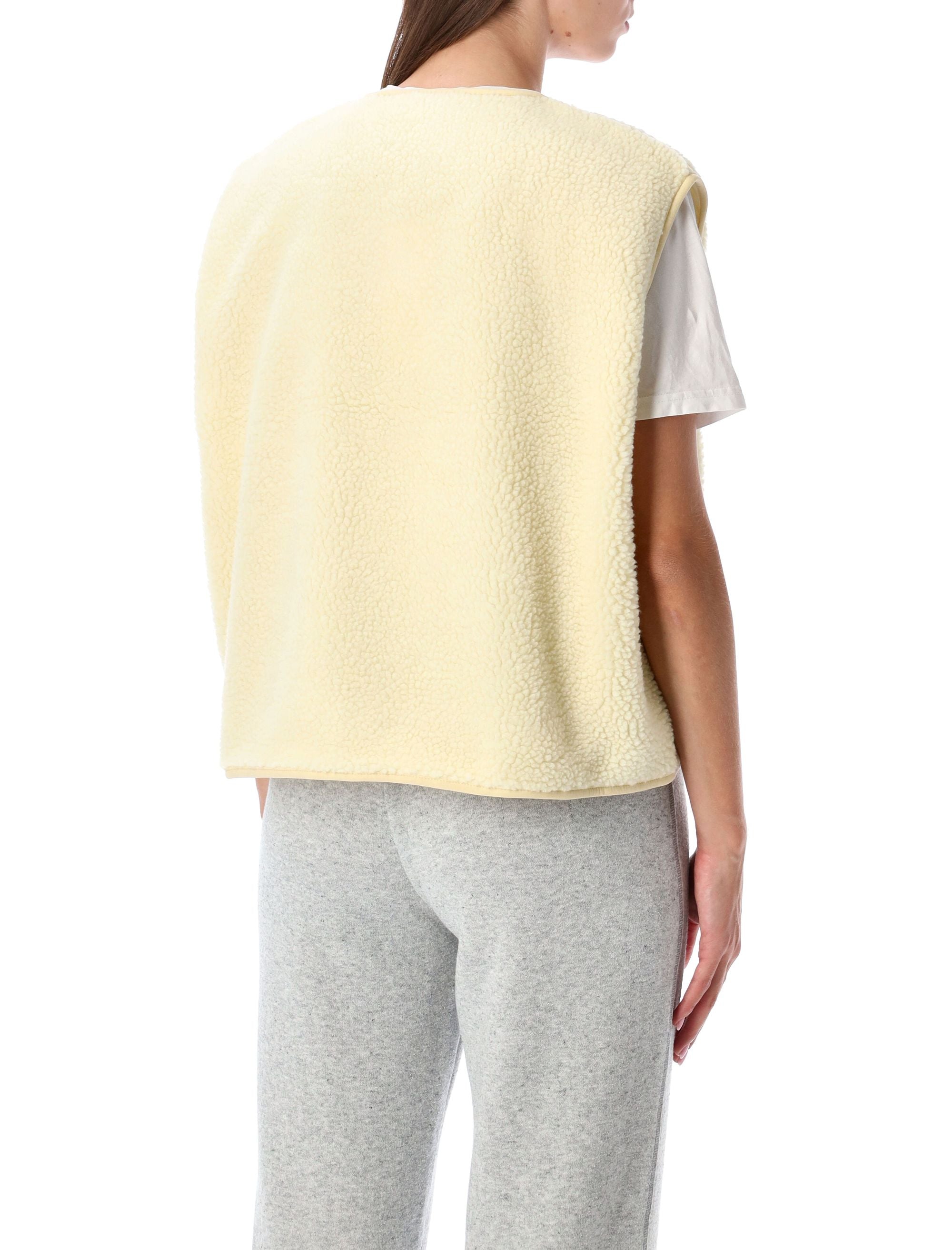 AMERICAN VINTAGE Cropped Sleeveless Fleece Vest for Women