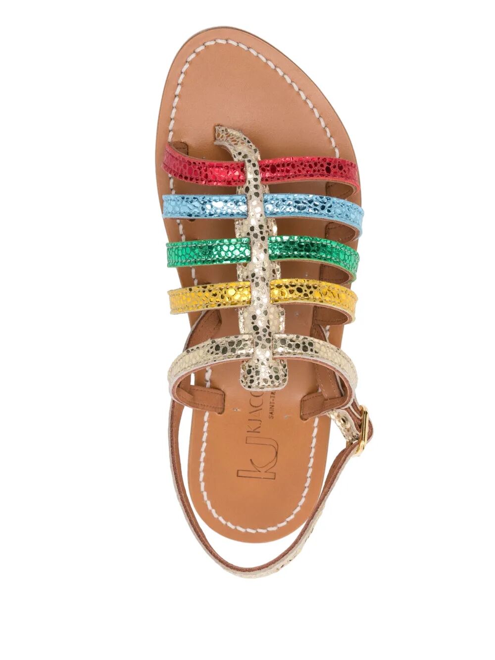 KJACQUES Multicolor Metallic Sandals
