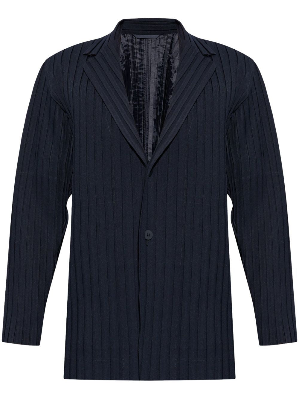 HOMME PLISSE Men's V-Neck Plissé Jacket
