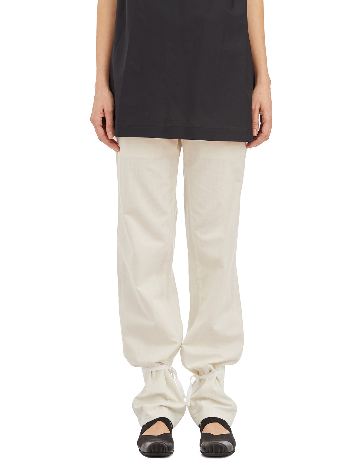 LEMAIRE Straight-Leg Trousers with Drawstring Waist