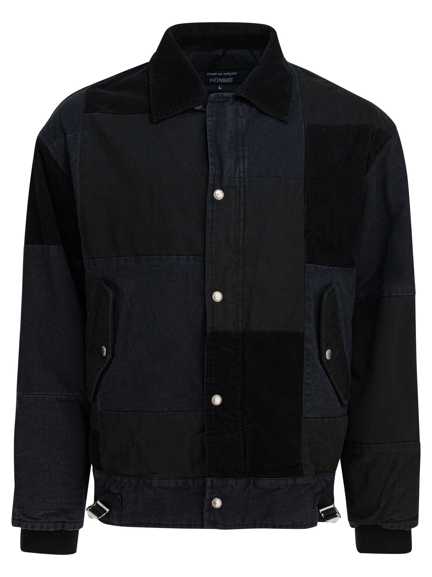 COMME DES GARÇONS HOMME PLUS Relaxed Fit Jacket with Tone-on-Tone Patchwork for Men