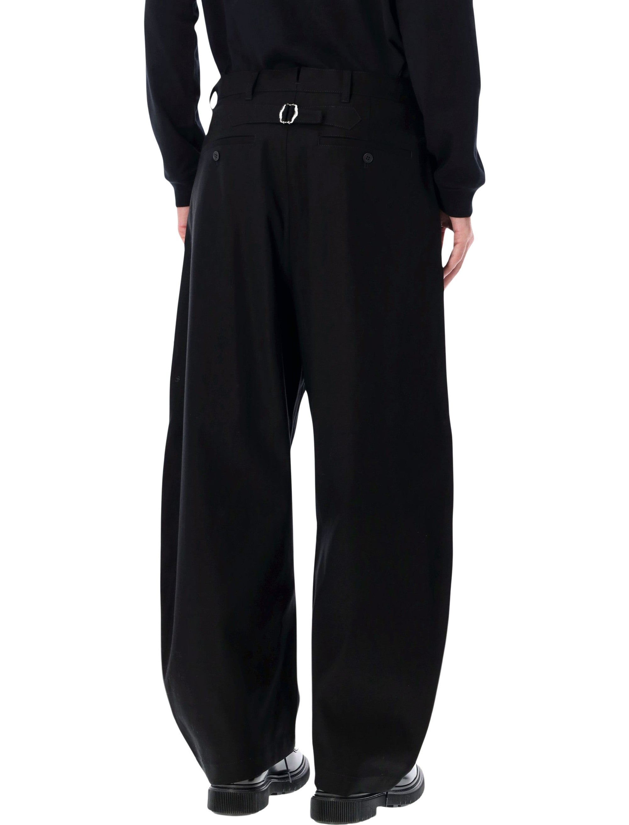 COMME DES GARÇONS HOMME PLUS Wide-Leg Cotton Trousers - Size L
