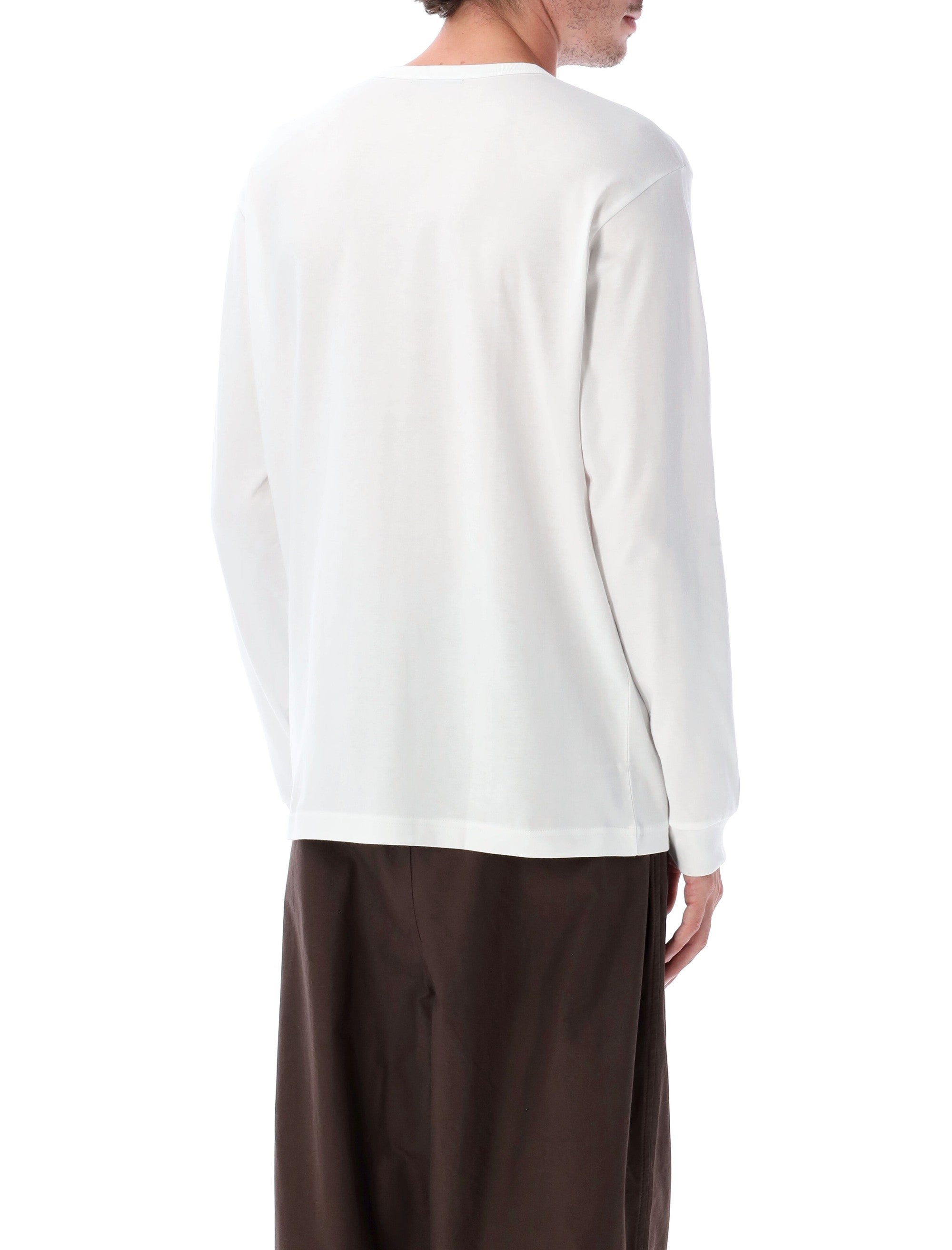 COMME DES GARÇONS HOMME PLUS Men's Long Sleeve Cotton T-Shirt - Relaxed Fit, Size L