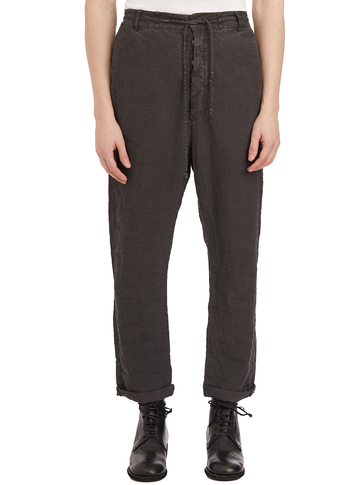 POEME BOHEMIEN Linen Wide Trousers - Size 48