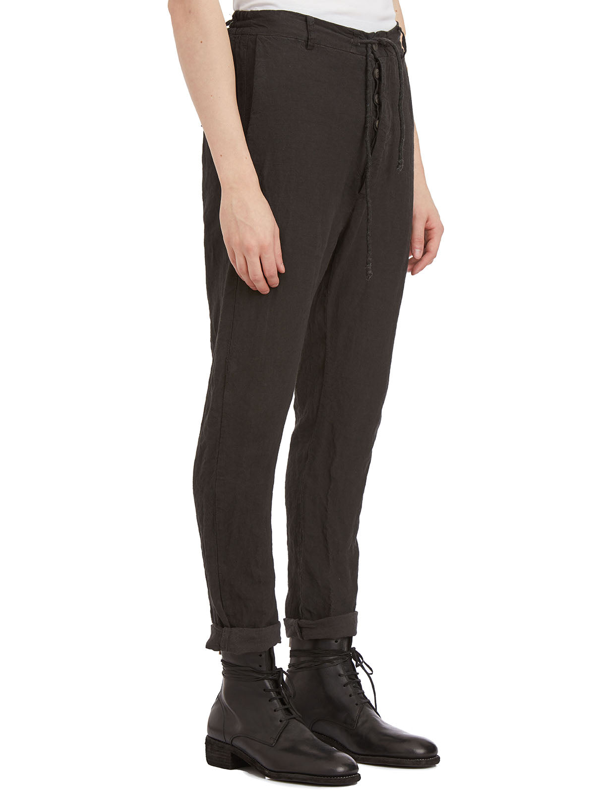 POEME BOHEMIEN Linen Wide Trousers Size 48 for Effortless Style