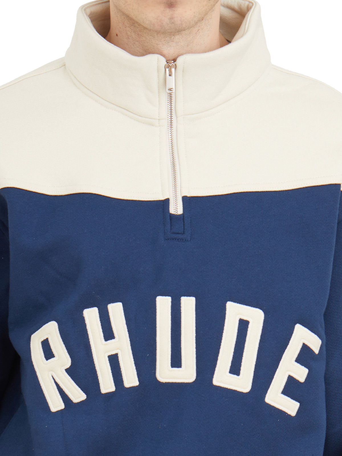RHUDE Men's Half Zip Logo Sweatshirt - Size M