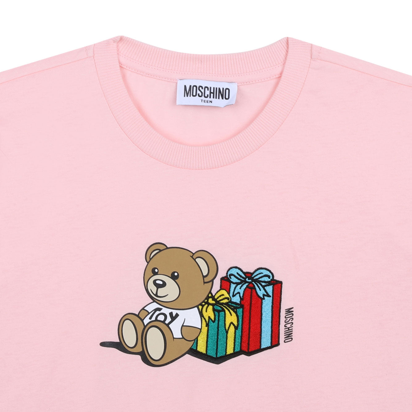 MOSCHINO KIDS Sugar Rose Cotton T-Shirt for Girls - FW24 Collection