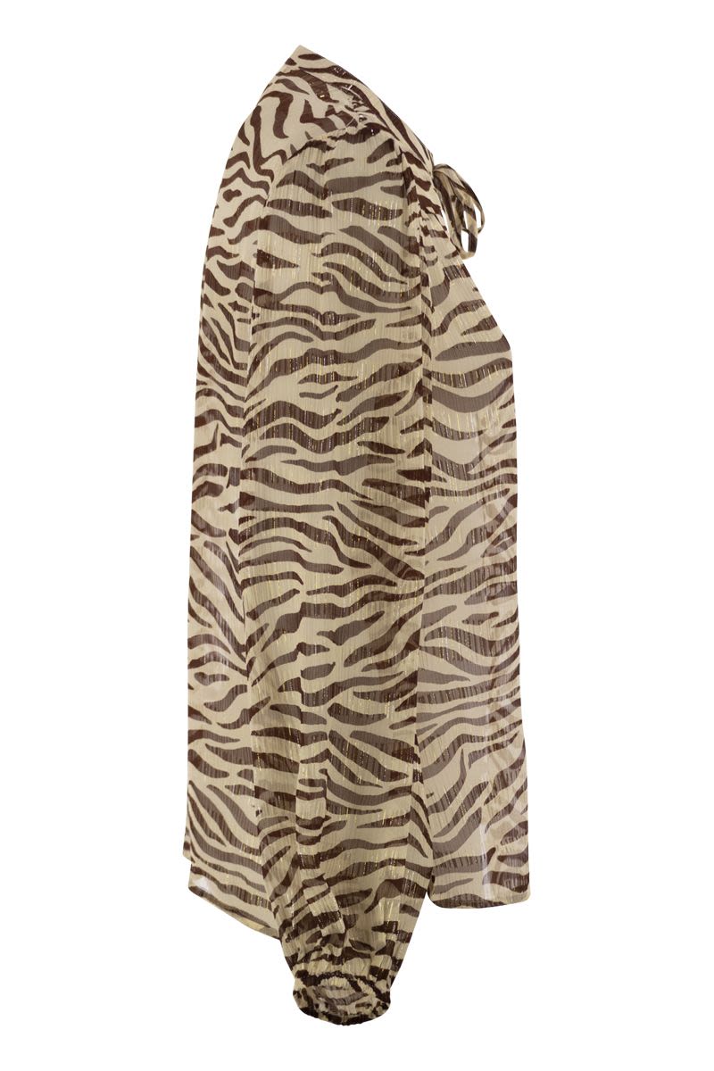 MC2 SAINT BARTH Oversized Harper Mini Shirt with Mandarin Collar