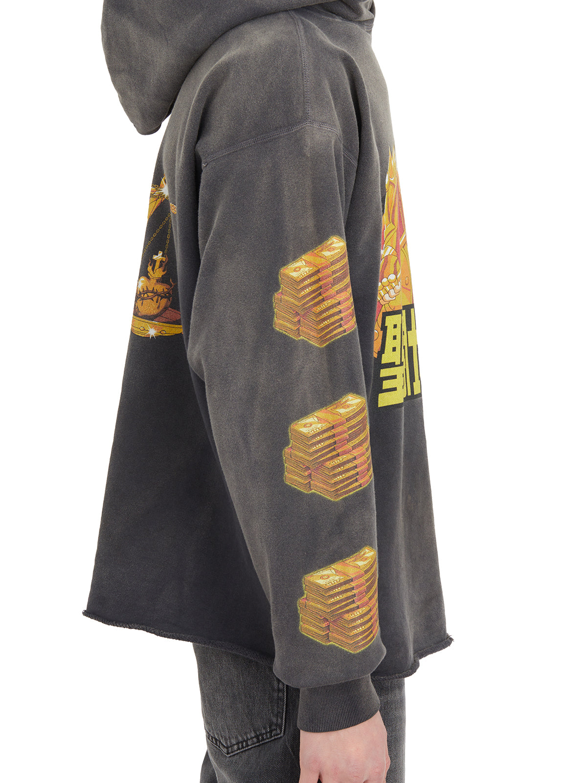 SAINT MXXXXXX Men's Cotton Hoodie Sweatshirt - Size L