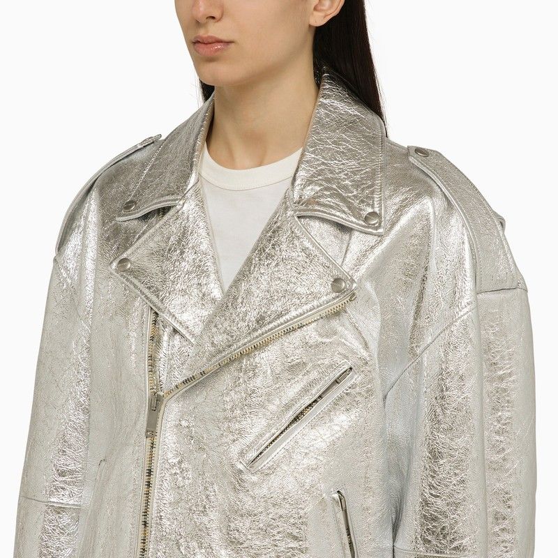 HALFBOY Metallic Leather Jacket for Women