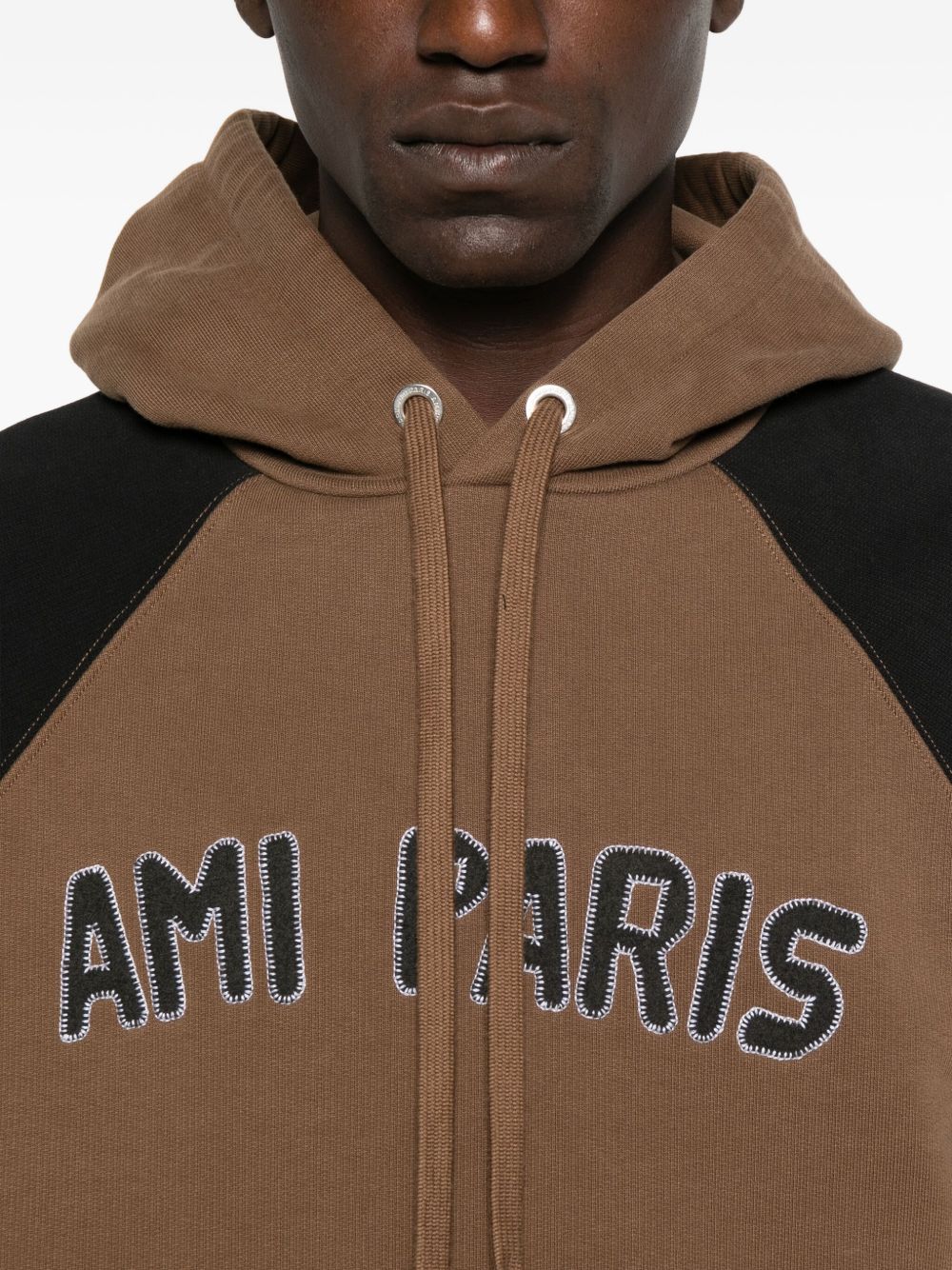 AMI PARIS Cotton Hoodie with Patch - FW25 Collection