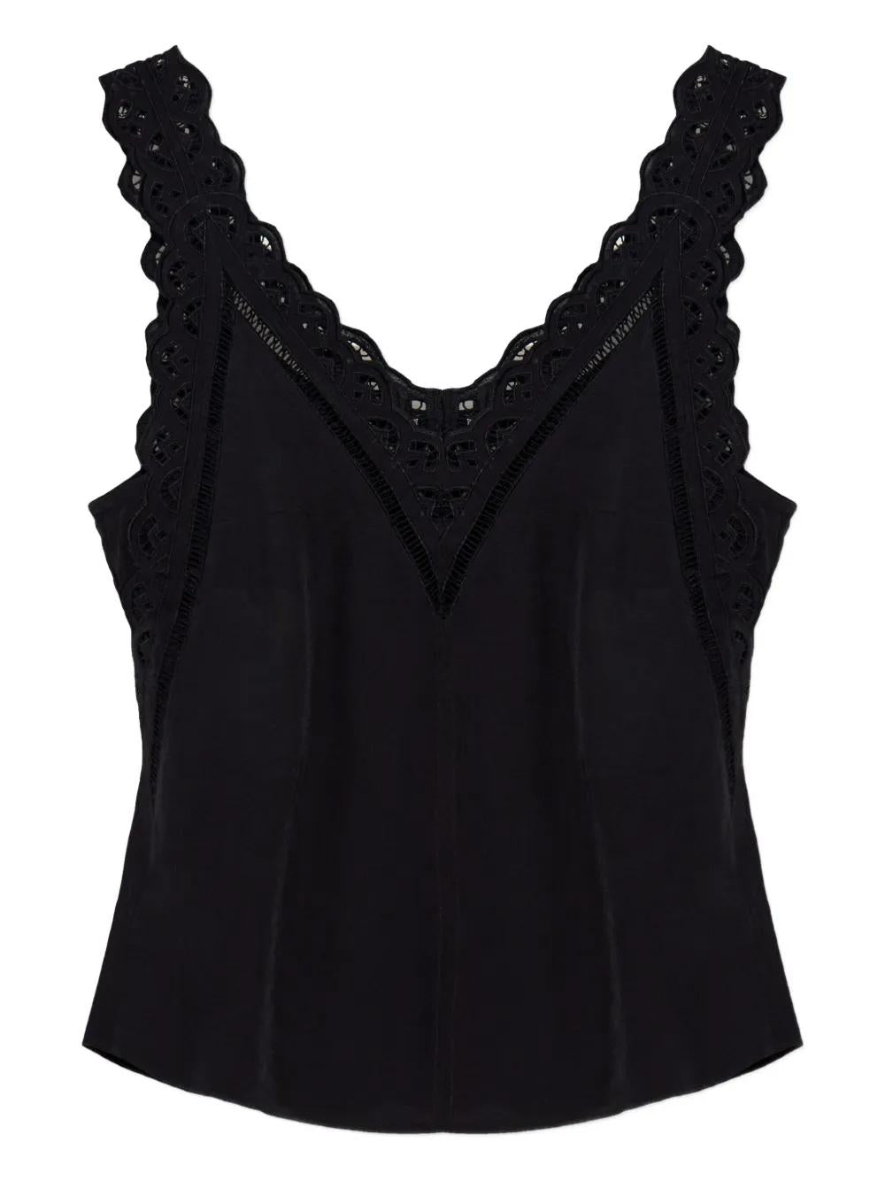 ISABEL MARANT Sleeveless Lace-Trimmed Top