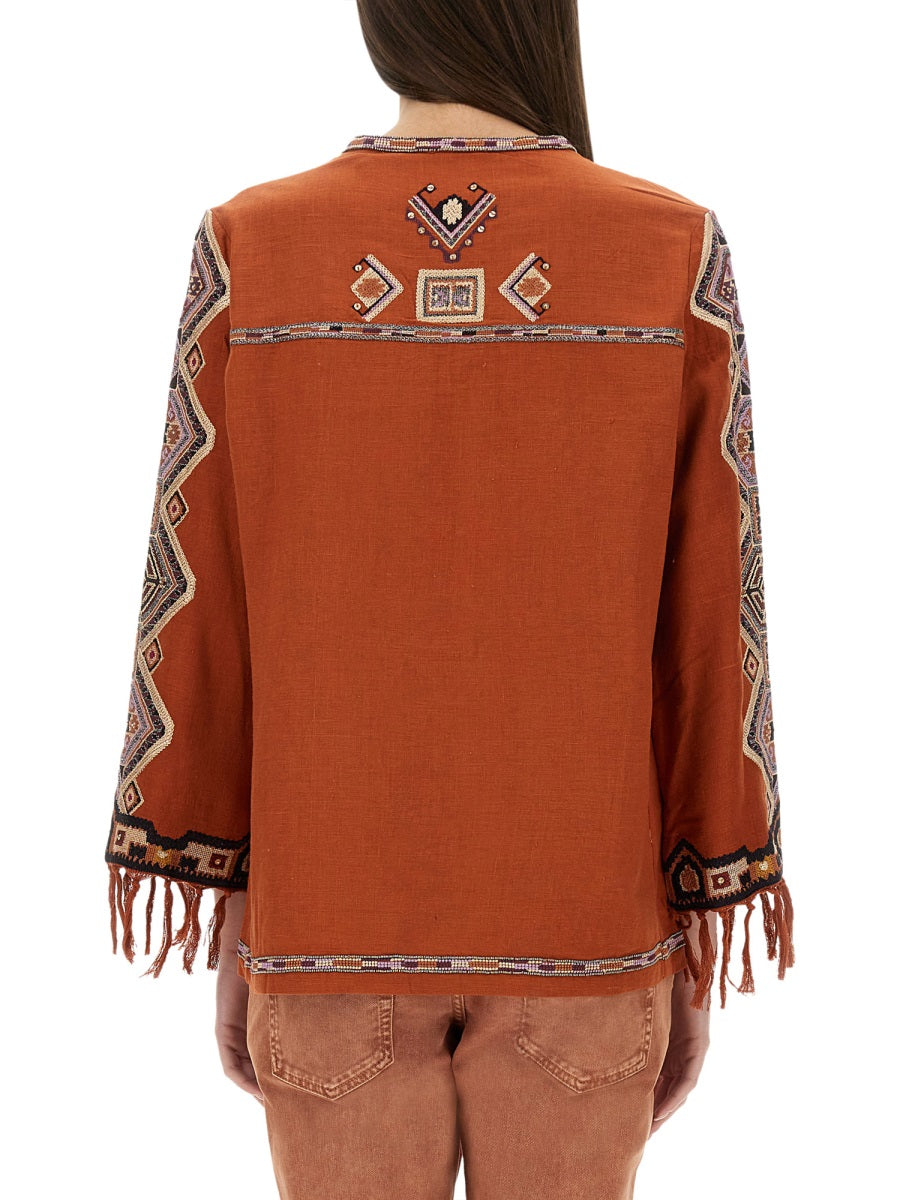 ISABEL MARANT Silk Zelda Top - Size 36