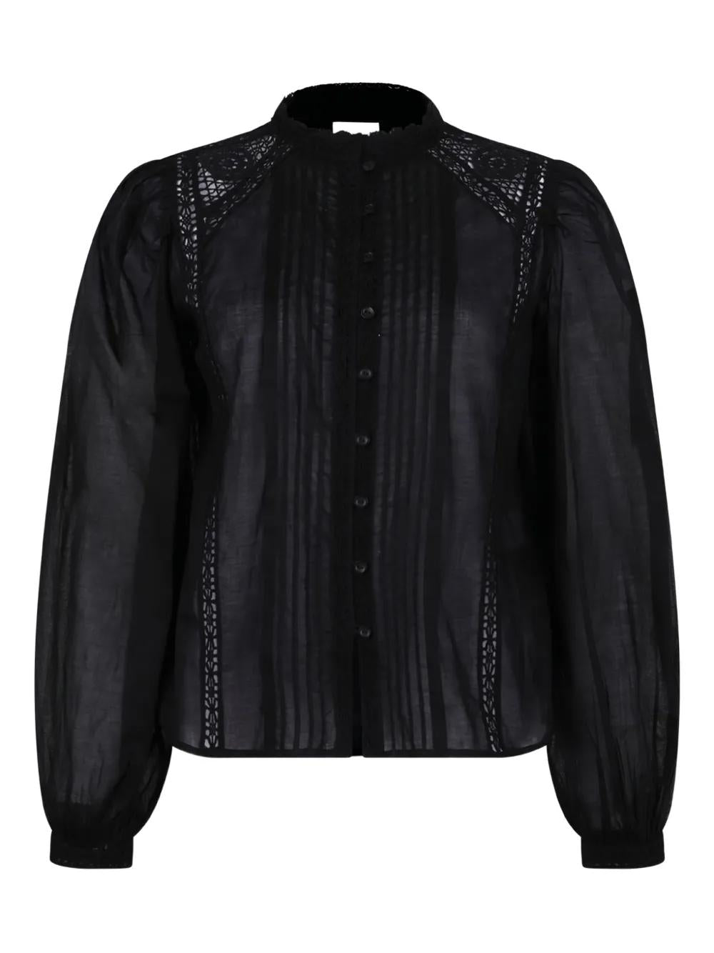 ISABEL MARANT Button Shirt with Lace Inserts