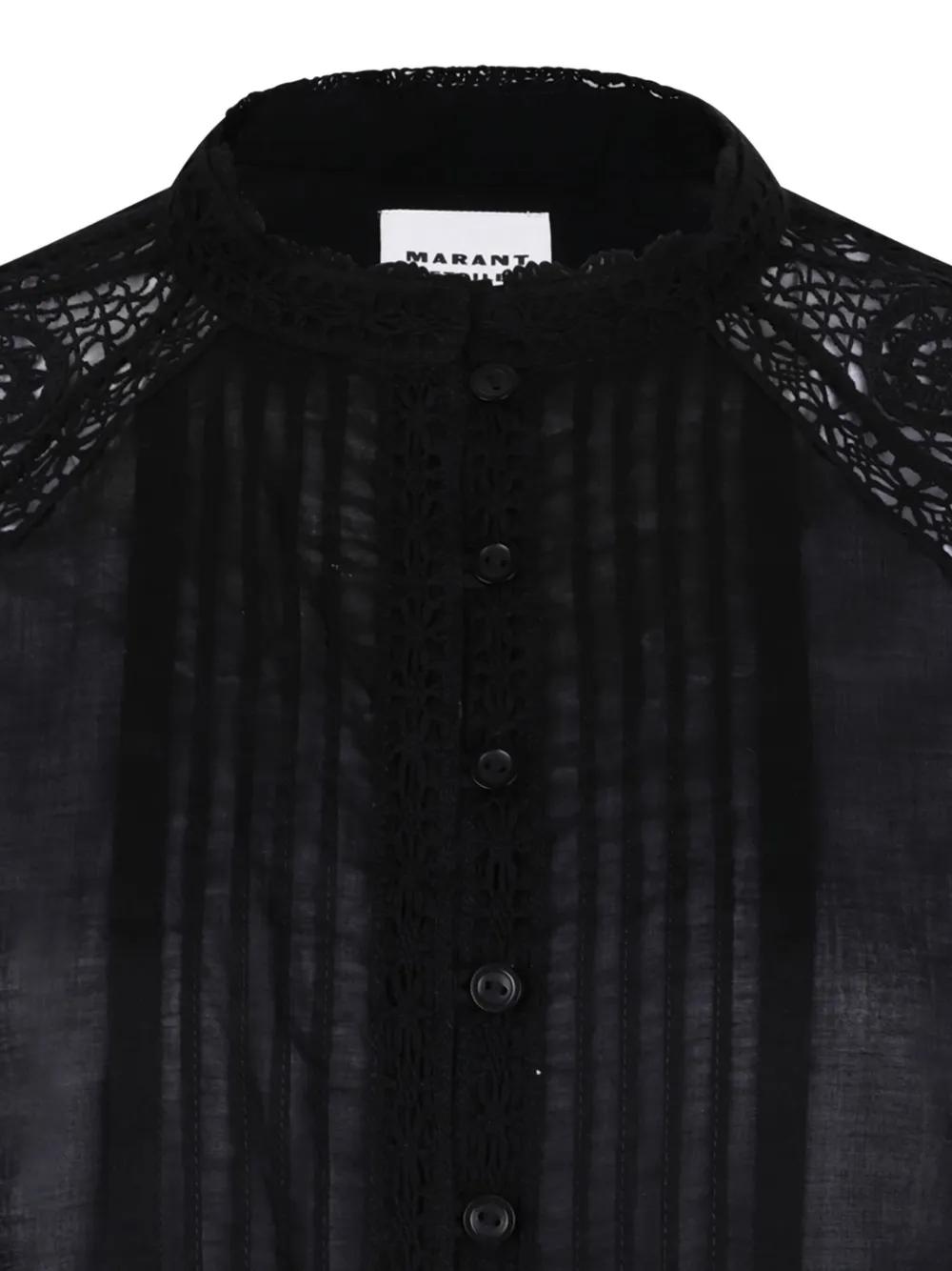 ISABEL MARANT Button Shirt with Lace Inserts