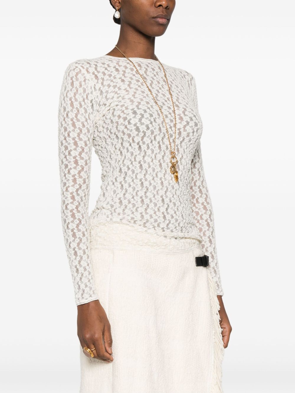 ISABEL MARANT Long-Sleeved Stretch Lace Top