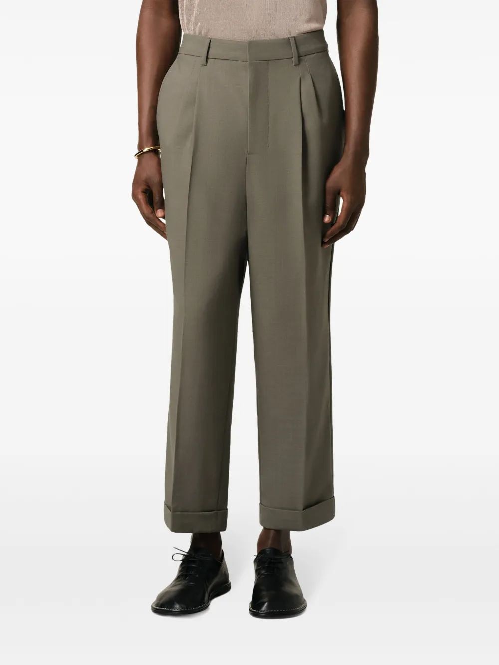 AMI PARIS Essentials Virgin Wool Trousers for Men - SS25
