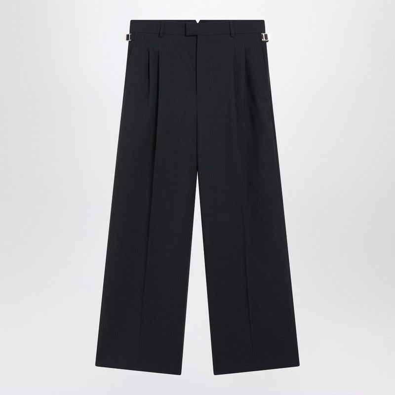 AMI PARIS Wide Leg Wool Trousers for Men