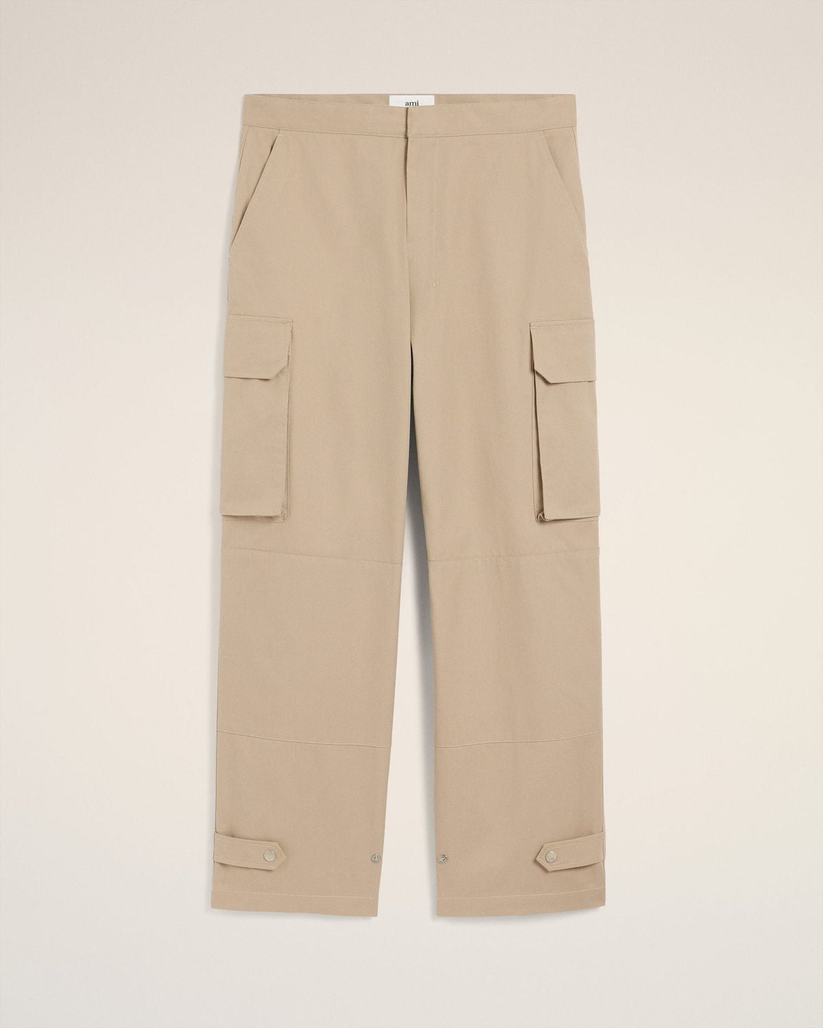 AMI PARIS Gabardine Cargo Trousers - FW25 Collection