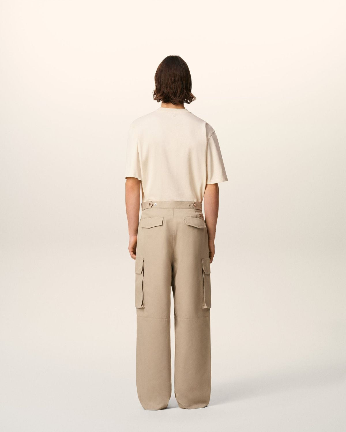 AMI PARIS Gabardine Cargo Trousers - FW25 Collection
