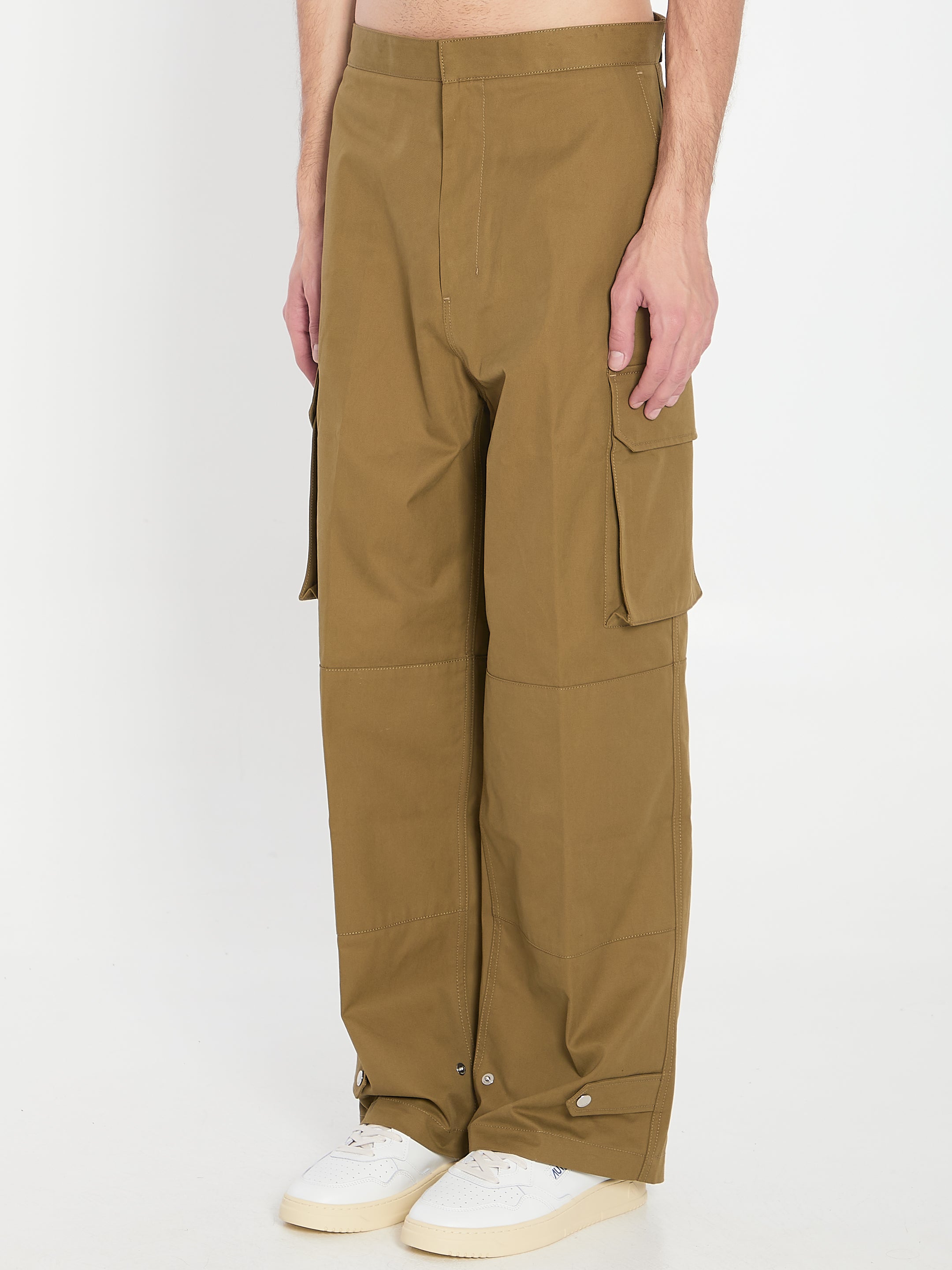 AMI PARIS Cotton Cargo Pants for Men - FW25 Collection