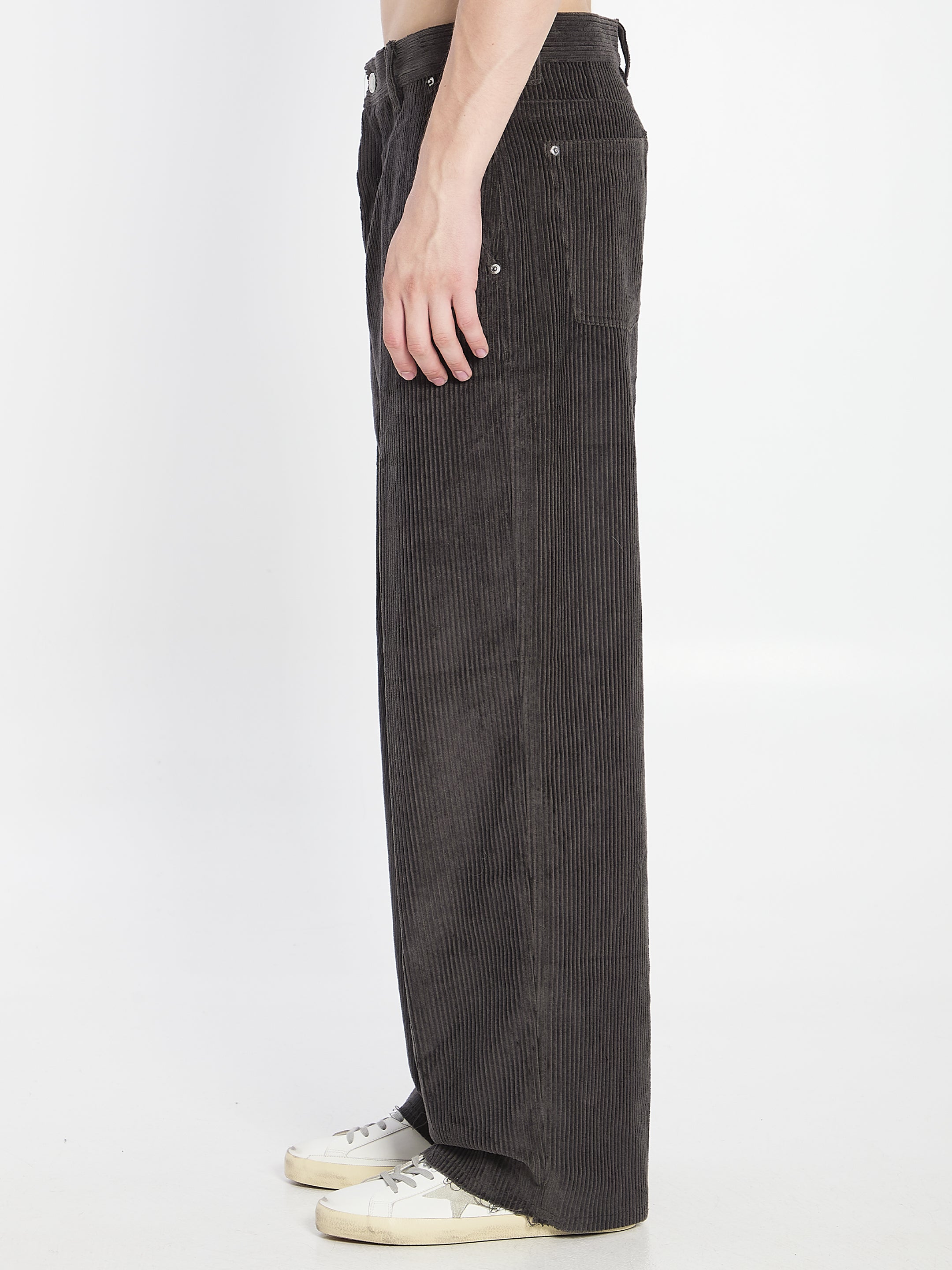 AMI PARIS Men's Wide Leg Corduroy Velvet Pants – Regular Fit