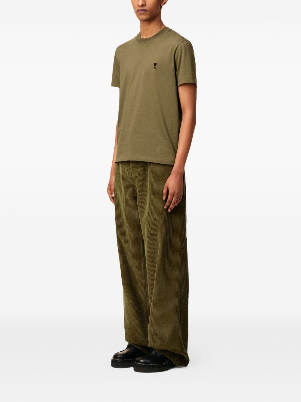 AMI PARIS Wide-Leg Corduroy Trousers for Men