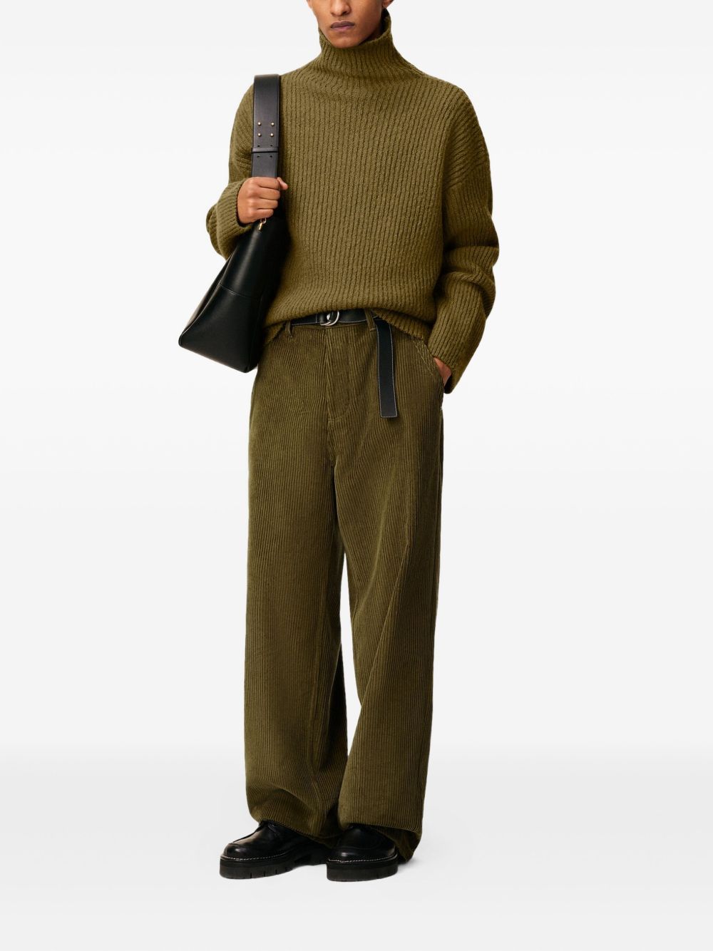 AMI PARIS Wide-Leg Corduroy Trousers for Men