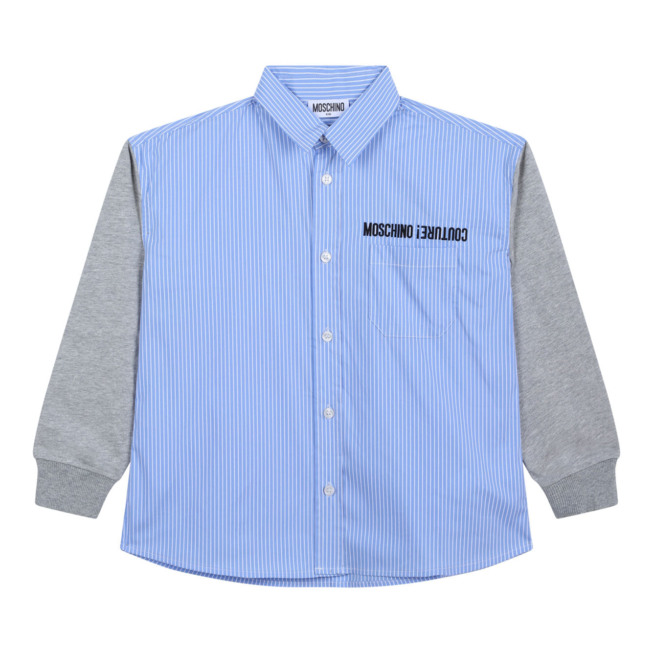 MOSCHINO KIDS Girls' Striped Cotton Shirt for FW24