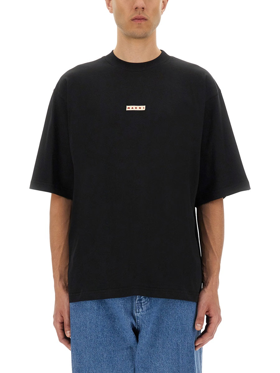 MARNI Men's Mini Logo T-Shirt - Size 48 IT