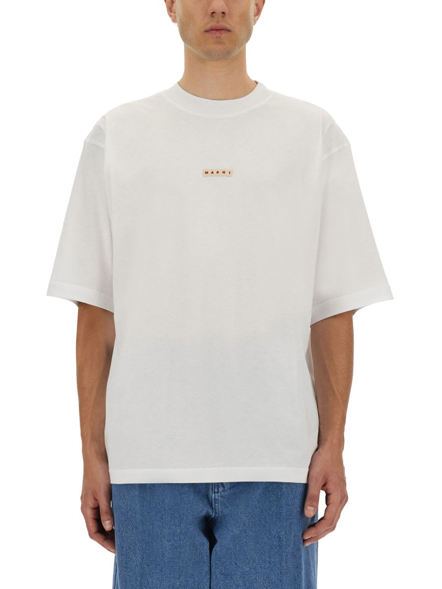 MARNI Men's Mini Logo T-Shirt - Size 48 IT