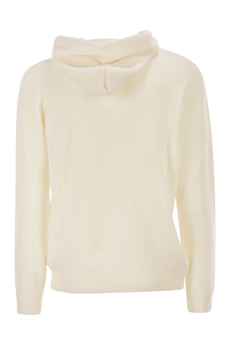 TAGLIATORE Ribbed Hooded Jumper for Men