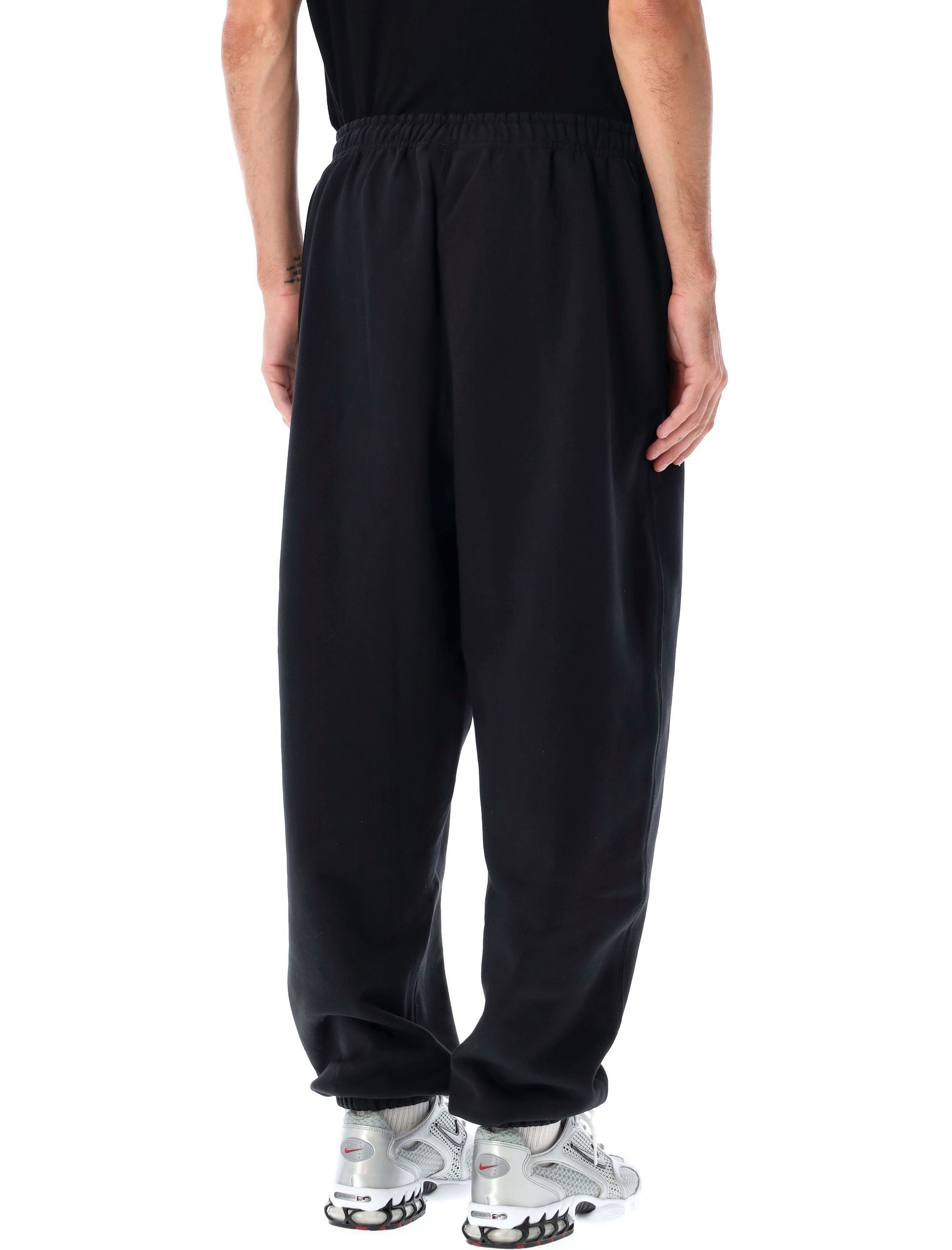 NIKE Men's Loose Fit Fleece Trousers with Embroidered Logo - Size L