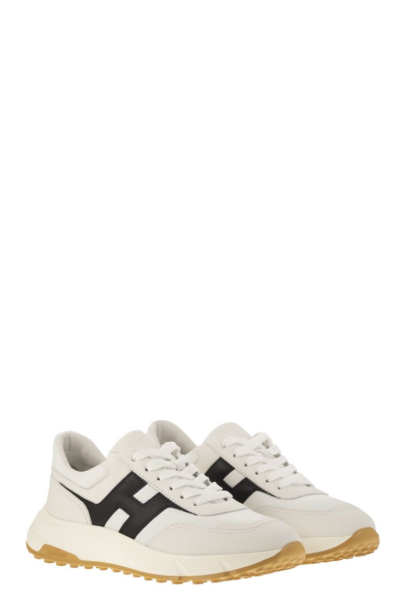 HOGAN Hyperlight Men's Leather Sneakers with Side H - Total Height: 4.5 cm