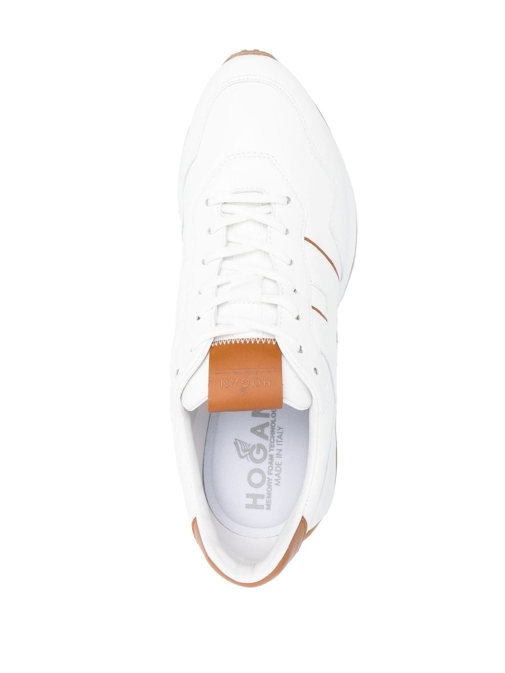 HOGAN Leather Sneaker with Contrast Detailing for Men