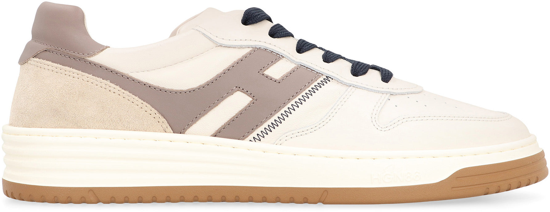 HOGAN Leather Trainers with Iconic Side Detail