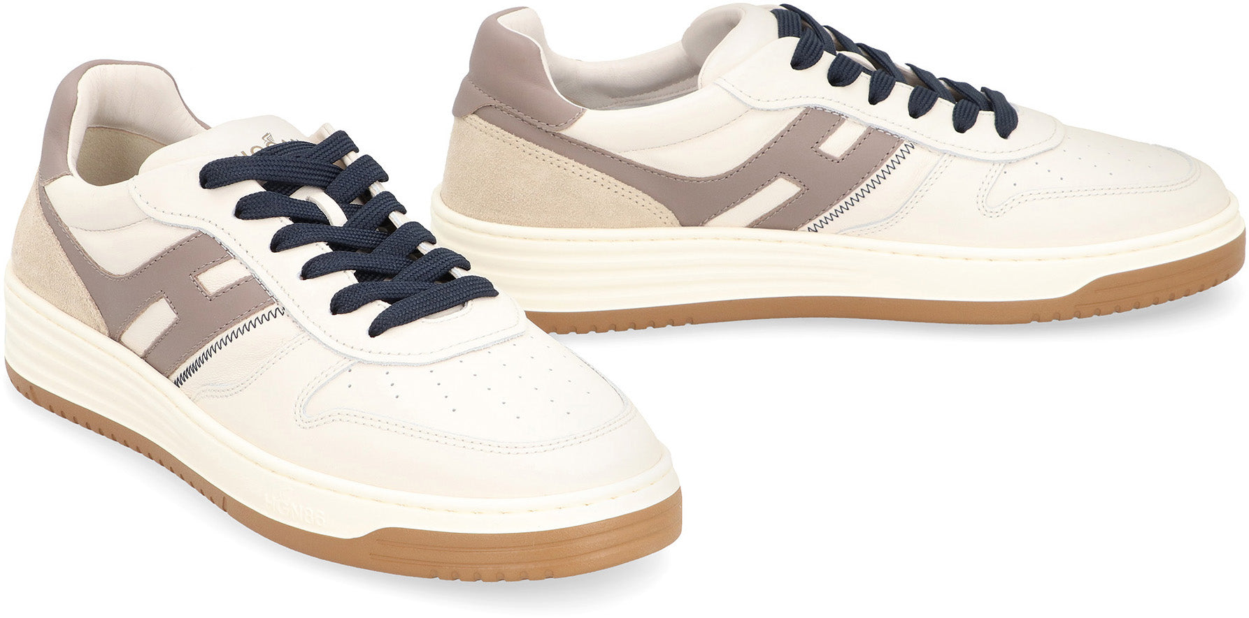 HOGAN Leather Trainers with Iconic Side Detail