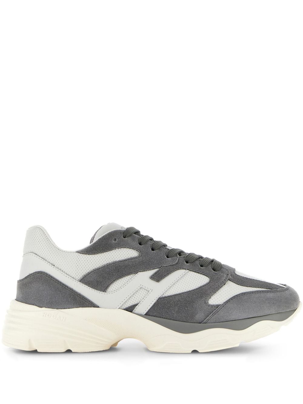 HOGAN Leather Panelled Design Sneakers for Men