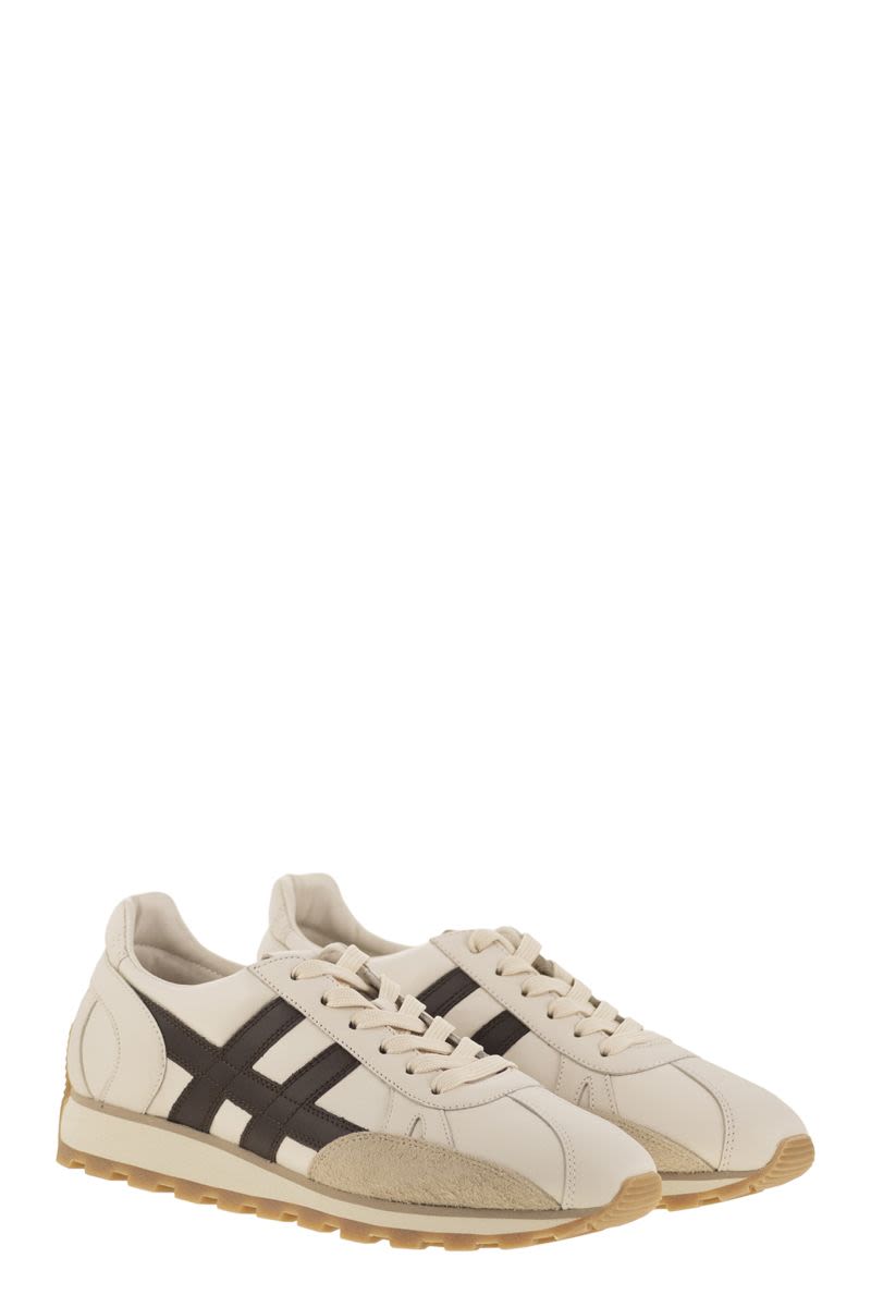 HOGAN Men's Leather Trainers with Iconic H Detail