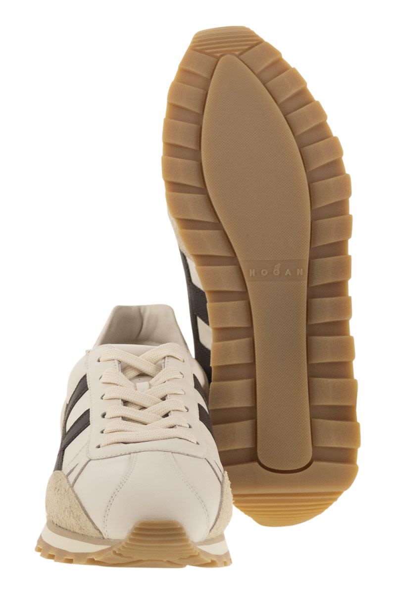 HOGAN Men's Leather Trainers with Iconic H Detail