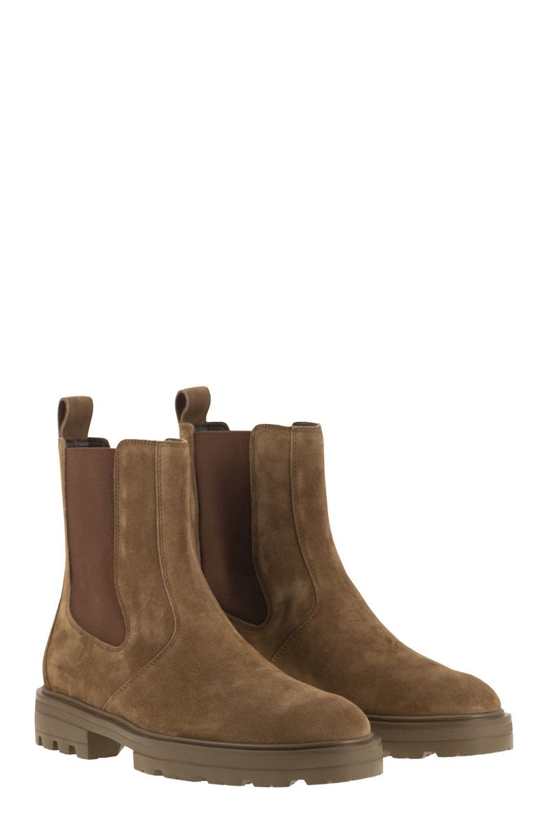 HOGAN Mini Suede Chelsea Boots for Men