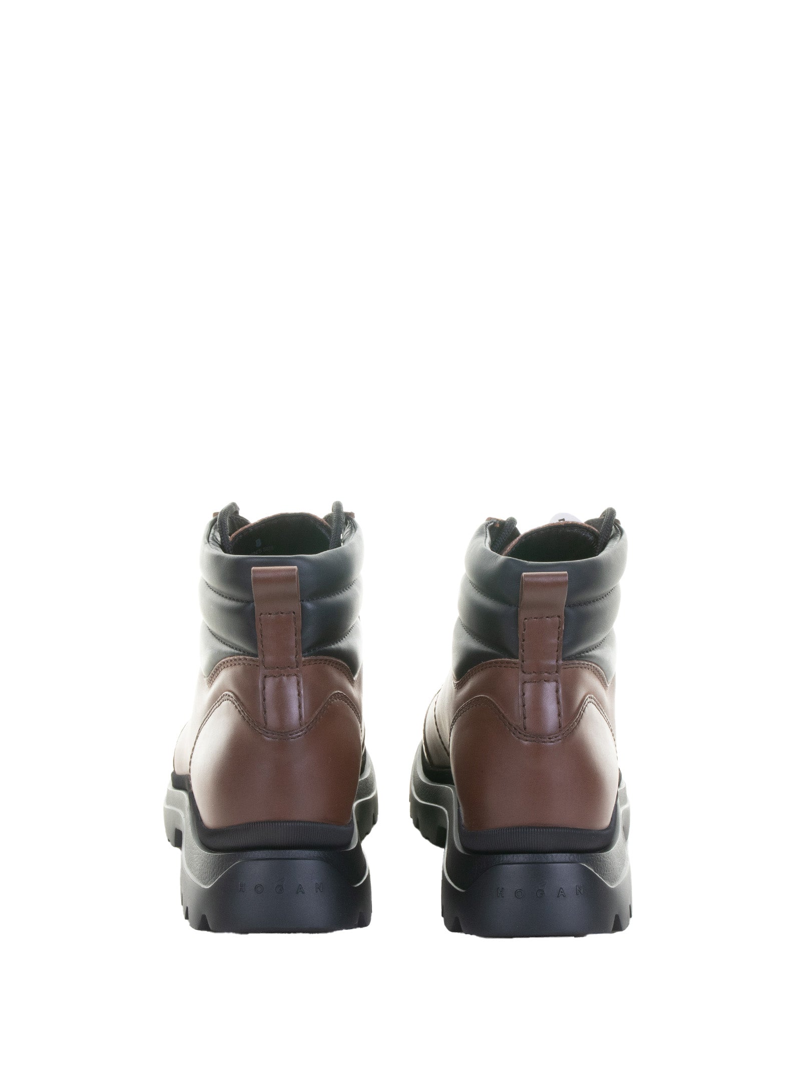 HOGAN H692 Ankle Boots in Rubber-Effect Leather with Memory Foam Insole