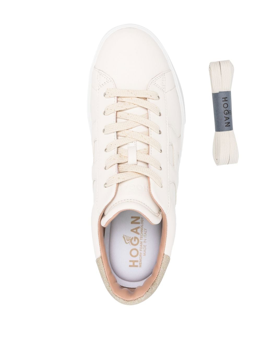 HOGAN Leather Glitter-Detail Sneakers for Women