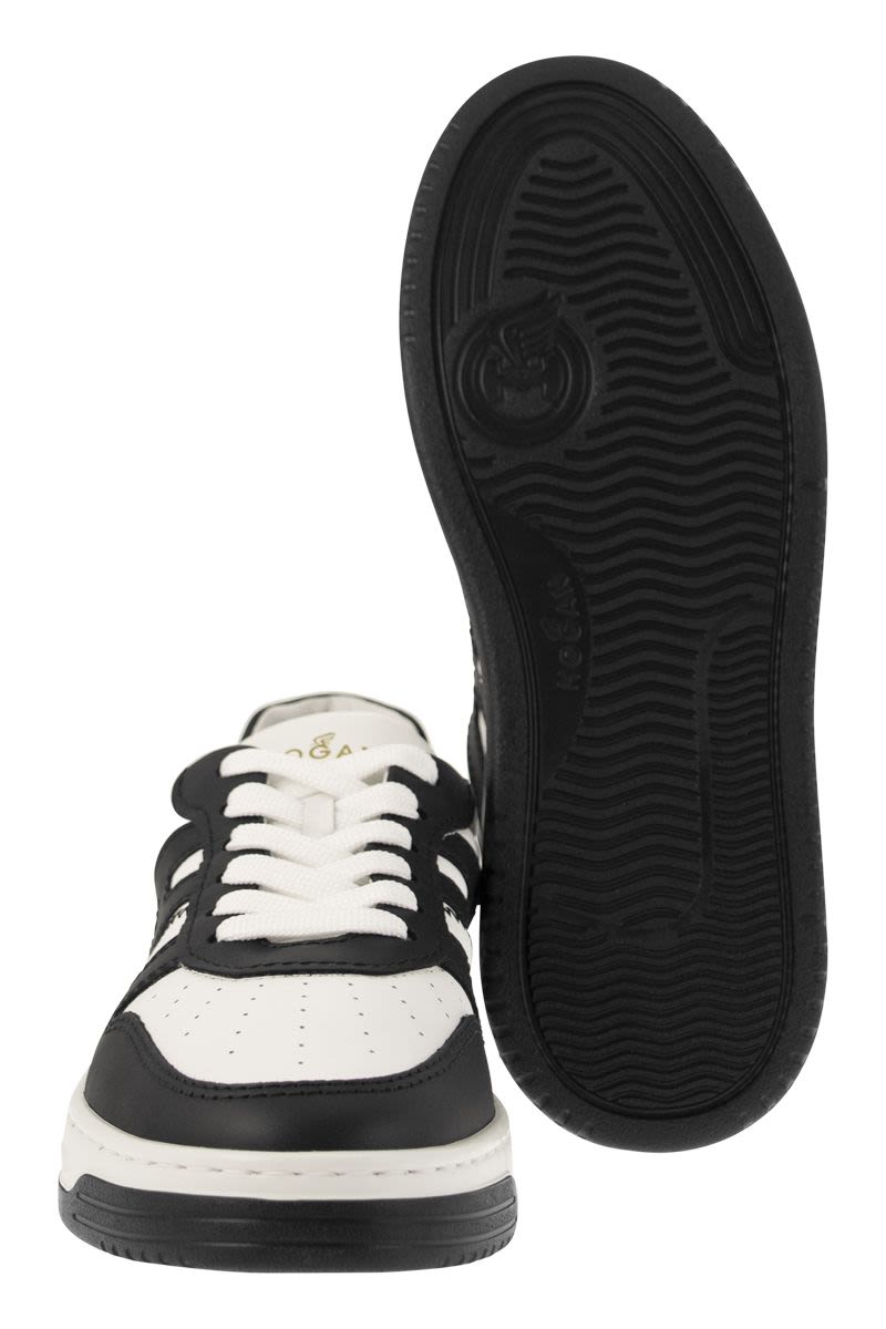HOGAN Panelled Design Leather Sneakers for Women - Size 37