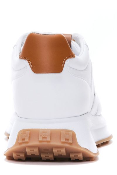 HOGAN Retro-Inspired Leather Trainers with Memory Foam Footbed