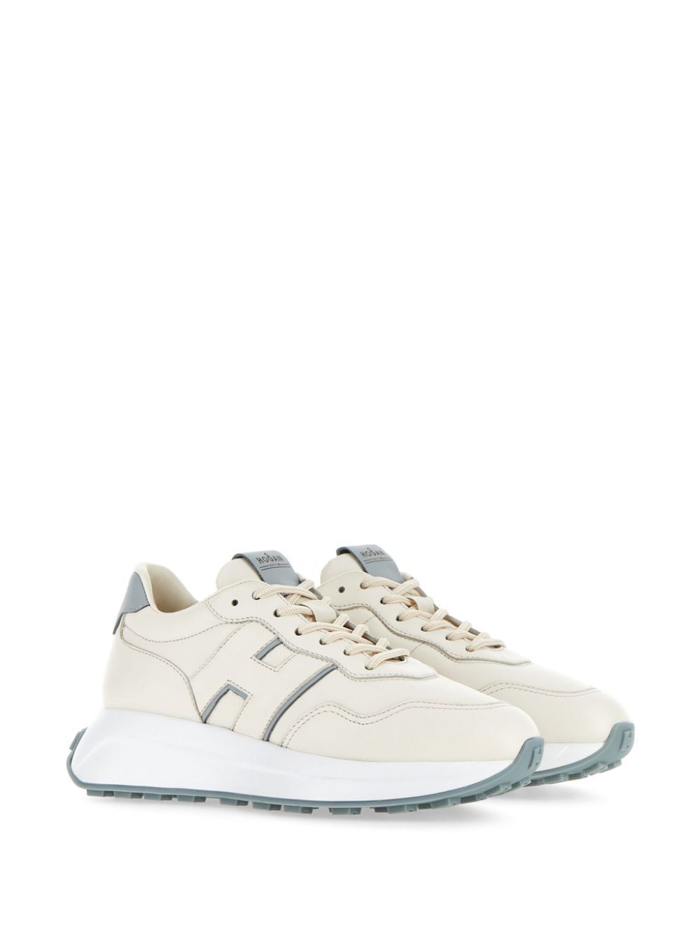 HOGAN Leather Sneakers with Memory Foam Footbed - Women's Trainers