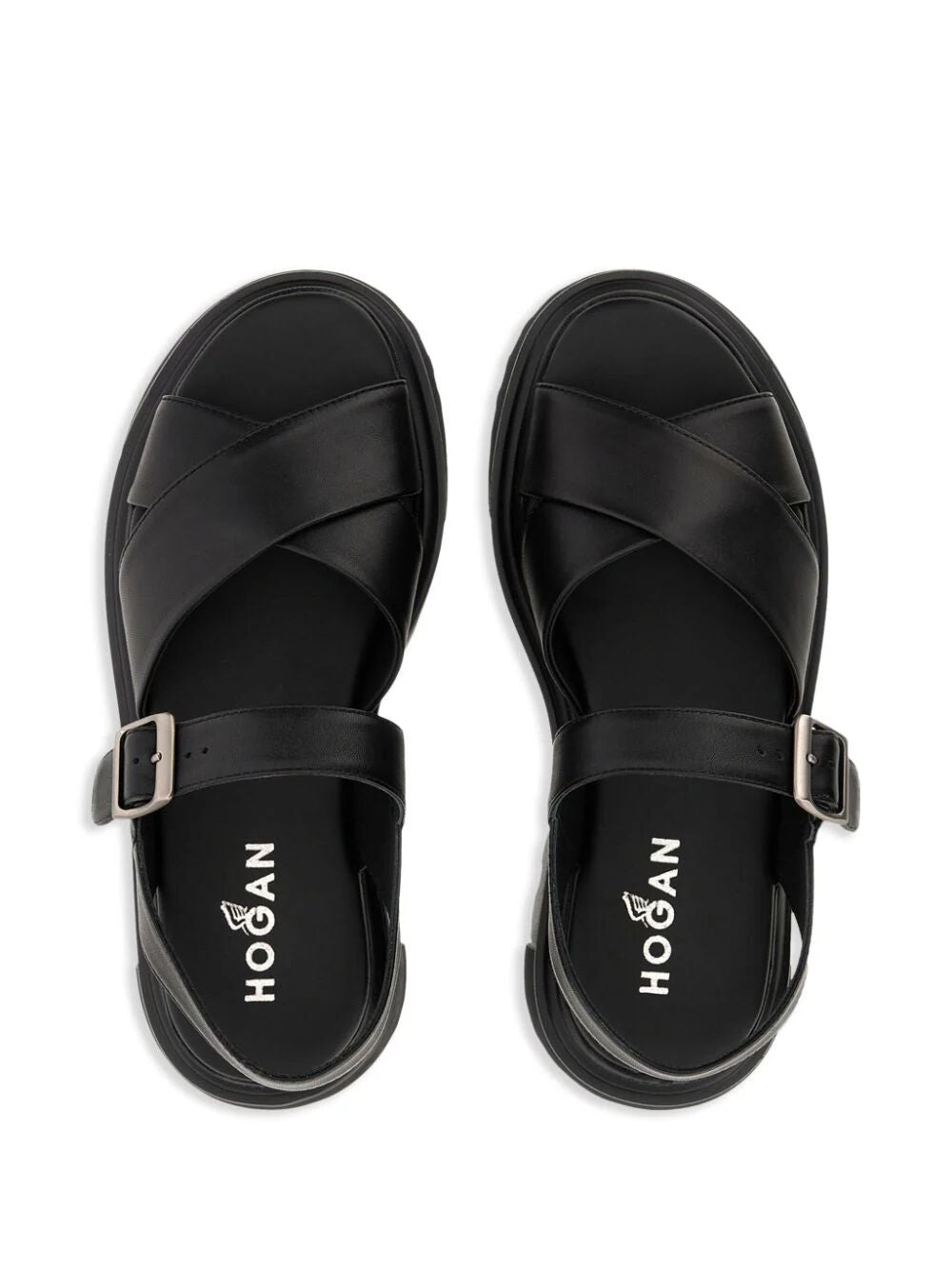 HOGAN Contemporary Women's Leather Sandal with Midsole - Total Height 5 CM